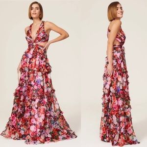 Mac Duggal Leena Floral Cut Out Gown